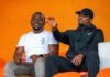Ahmad Rassoul Coulibaly, le président d’ISCA et Samuel Eto’o, le président de la Fédération Camerounaise de Football