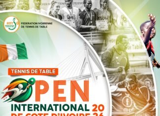 Open International de Côte d’Ivoire 2026 de tennis de table : Abidjan accueille les meilleurs joueurs mondiaux au Palais des Sports