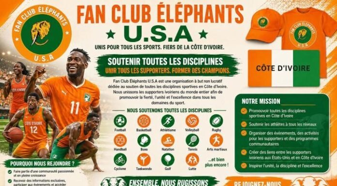 FAN CLUB ÉLÉPHANTS USA : LA DIASPORA IVOIRIENNE LANCE LA « MARÉE ORANGE » AUX ÉTATS-UNIS AVANT LE MONDIAL 2026